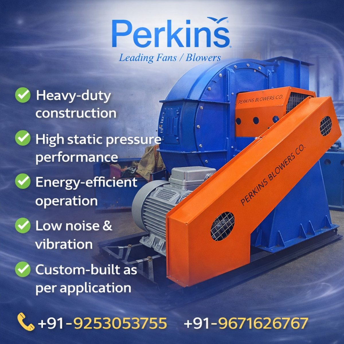 Leading Centrifugal Blower Fan Manufacturer in India – Perkins Blowers Co.
